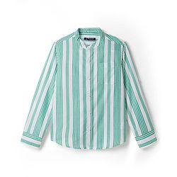 Pine Kids Cotton Woven Full Sleeves Shirt With Stripes - Green