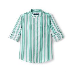 Pine Kids Cotton Woven Full Sleeves Shirt With Stripes - Green