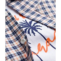 Pine Kids Cotton Woven Full Sleeves Checks Shirt With T-Shirt  - White & Navy