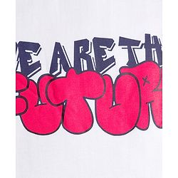 Pine Kids 100% Cotton Woven Half Sleeves Checks Sleeves With Sleeveless Tank T-Shirt With Text Print - Red
