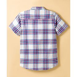 Pine Kids Cotton Woven Half Sleeves Checks Shirt With T-Shirt  - Multicolour