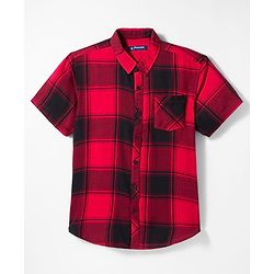 Pine Kids Cotton Woven Half Sleeves Checks Shirt With Text Printed T-Shirt - Red