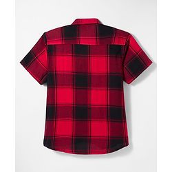 Pine Kids Cotton Woven Half Sleeves Checks Shirt With Text Printed T-Shirt - Red
