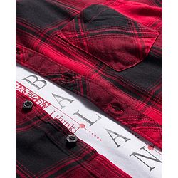 Pine Kids Cotton Woven Half Sleeves Checks Shirt With Text Printed T-Shirt - Red