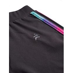 Pine Active Knit Full Length Solid Colour Leggings With Tape Detailing - Black