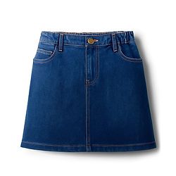 Pine Kids Denim Woven Solid Colour Skirt - Navy Blue