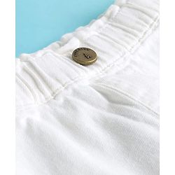 Pine Kids Denim Woven Solid Color Skirt - White