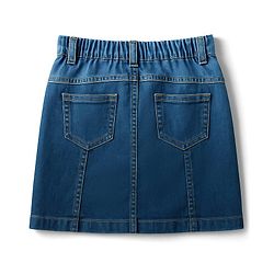 Pine Kids Denim Woven Solid Color Skirt - Blue