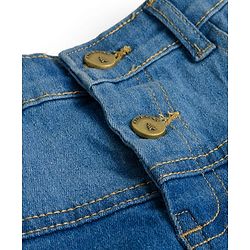 Pine Kids Denim Woven Solid Color Skirt - Blue