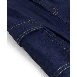 Pine Kids Denim Woven  Solid Color Skirt with Pocket - Navy Blue