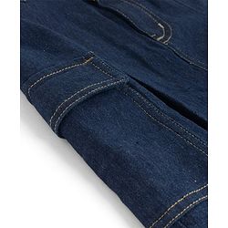 Pine Kids Denim Woven  Solid Color Skirt with Pocket - Navy Blue