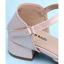 Pine Kids Velcro Closure Solid Colour Ballerinas - Pink