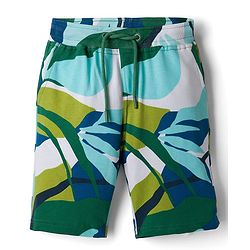 Pine Kids Looper Shorts with Tropical Theme Print - Multicolor