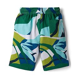 Pine Kids Looper Shorts with Tropical Theme Print - Multicolor