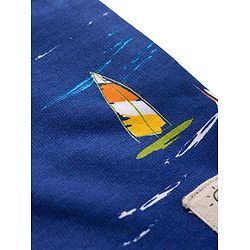 Pine Kids Looper Shorts with Nautical Theme Print - Navy Blue
