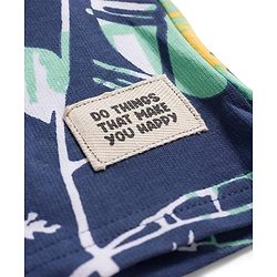 Pine Kids Looper Shorts with Tropical Theme Print - Multicolor