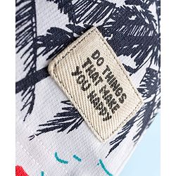 Pine Kids Looper Shorts With Beach Theme Print - White