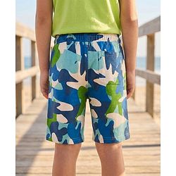 Pine Kids Looper Shorts With Camouflage Print - Multicolor