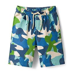 Pine Kids Looper Shorts With Camouflage Print - Multicolor