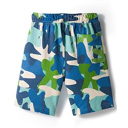Pine Kids Looper Shorts With Camouflage Print - Multicolor