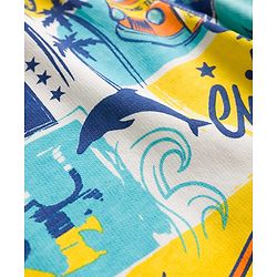 Pine Kids Looper Shorts with Beach Theme Print - Multicolor