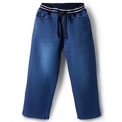 Pine Kids Denim Woven Full Length Washed Jeans - Blue