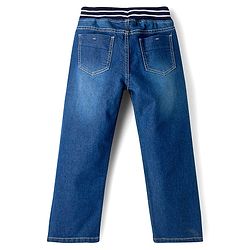 Pine Kids Denim Woven Full Length Washed Jeans - Blue