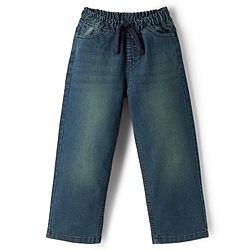 Pine Kids Denim Woven Full Length Washed Jeans - Teal Blue