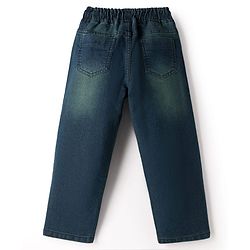 Pine Kids Denim Woven Full Length Washed Jeans - Teal Blue