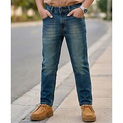 Pine Kids Denim Woven Full Length Jeans - Blue