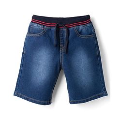 Pine Kids Denim Woven Washed Shorts - Blue