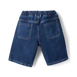 Pine Kids Denim Woven Solid Color Shorts - Navy Blue