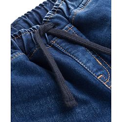 Pine Kids Denim Woven Solid Color Shorts - Navy Blue