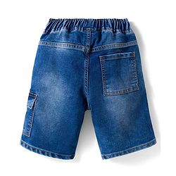 Pine Kids Denim Woven Shorts With Cargo Pocket -Navy Blue