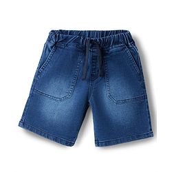 Pine Kids Denim Woven Washed Shorts - Blue