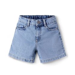 Pine Kids Cotton Woven Solid Shorts - Blue