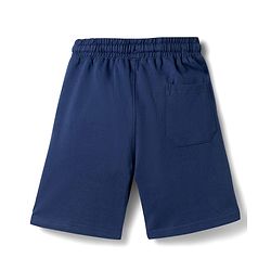 Pine Kids Looper Knit Knee Length Text Printed Short - Navy Blue