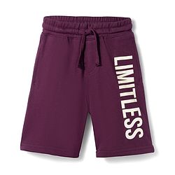 Pine Kids Looper Knit Shorts With Limitless Print - Wine