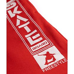Pine Kids Looper Knit Knee Length Text Printed Shorts - Red
