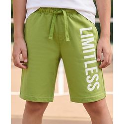 Pine Kids Looper Knit Shorts With Limitless Print - Green