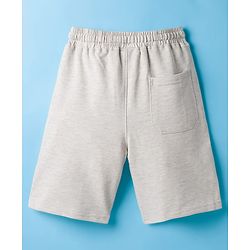 Pine Kids Looper Knit Shorts With Text Print - Grey