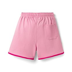 Pine Kids Looper Knit Mid Thigh  Length Shorts with Text Print - Pink
