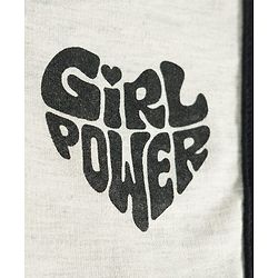 Pine Kids 100% Cotton Knit Shorts With Girl Power Print - Grey