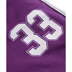 Pine Kids Looper Knit Mid Thigh Length Shorts with Numerical &  Heart Print- Purple