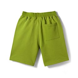 Pine Kids Looper Knit Short with Hawaii Print - Olive Green