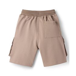 Pine Kids Looper Knit Solid Shorts With Pockets - Cream