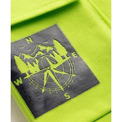 Pine Kids 100% Cotton Knit Knee Length Shorts With Cargo Pockets - Lime Green