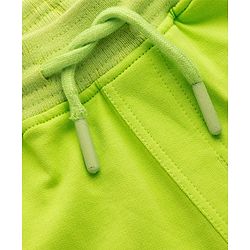 Pine Kids 100% Cotton Knit Knee Length Shorts With Cargo Pockets - Lime Green