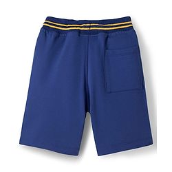 Pine Kids Looper Knit Solid Shorts With Surfing Print - Navy Blue