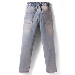 Pine Kids Denim Woven Full Length Solid Jeans - Light Blue